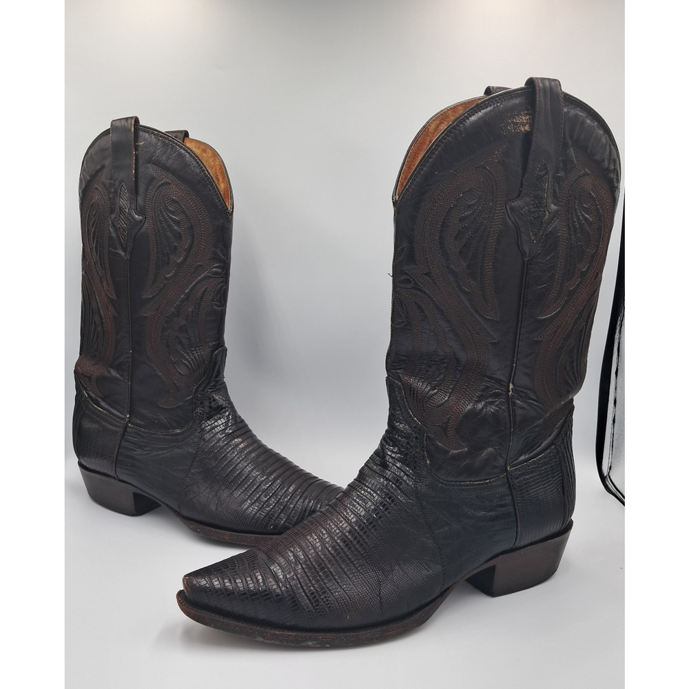 Size 10 EE - VTG Resistol Ranch Western Lizard Cowboy Boots
